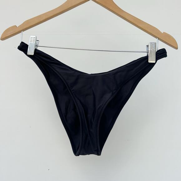 Sidway Two Piece Bikini Bathing Suit Swim Medium Small Black Cheeky Barbara - Picture 5 of 10